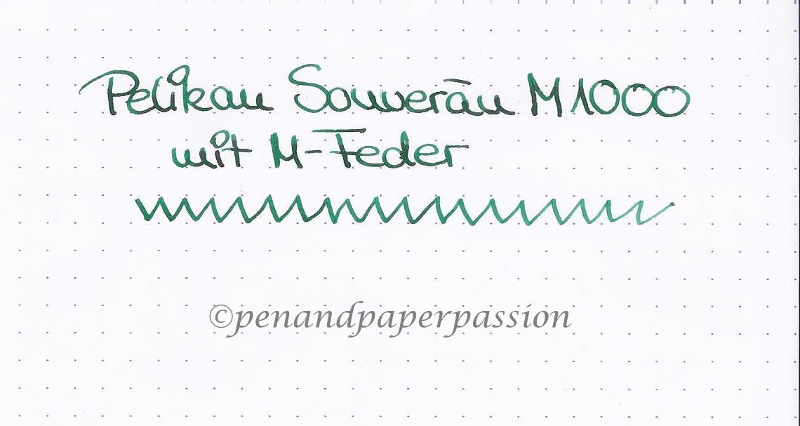 Pelikan Souverän M1000 grün Schreibprobe